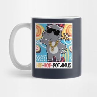 Funny 90s Throwback Hip Hop Part Hippopotamus Hippo 90s Party Gear Mug